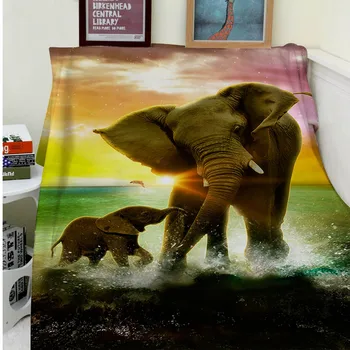 

Blankets Comfort Warmth Soft Cozy Air conditioning Easy Care Machine Wash Colorful elephant elephant water flower