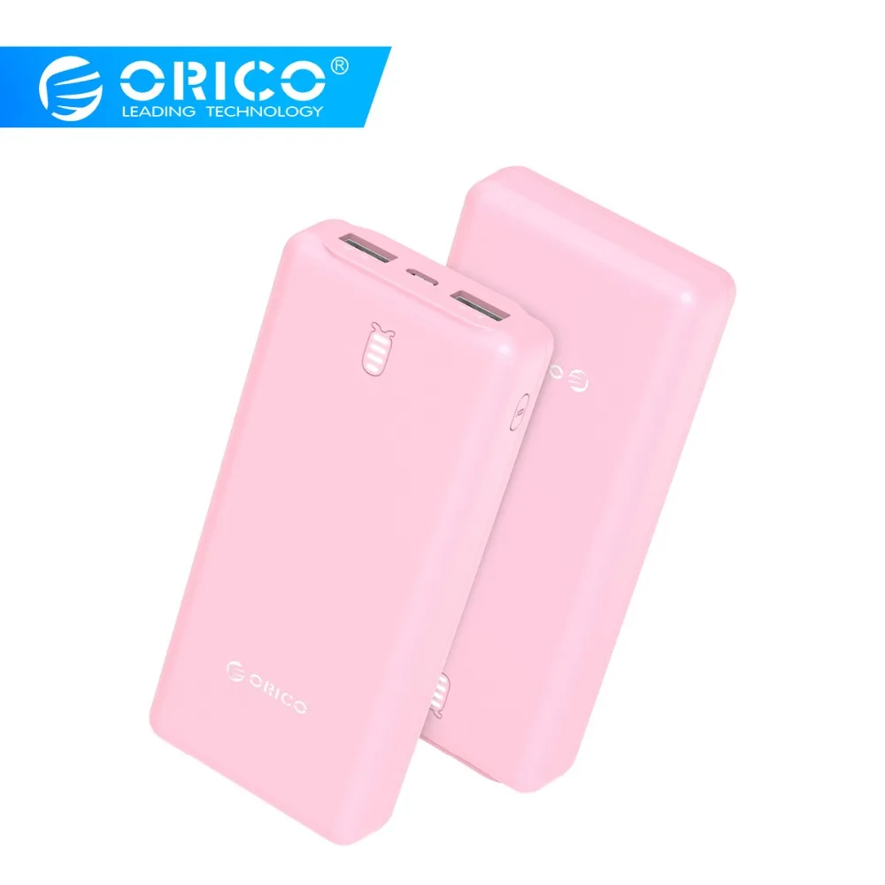 

ORICO 20000mah Power Bank Charge for Mobile Phone 12W Dual Output External Battery for Xiaomi Huawei iPhone Tablet