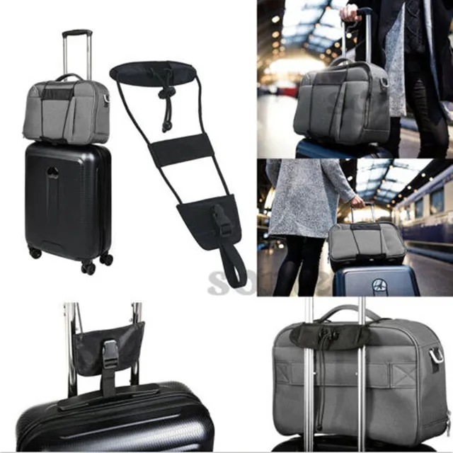 Add A Bag Strap Travel Luggage Suitcase Adjustable Belt Carry On Bungee