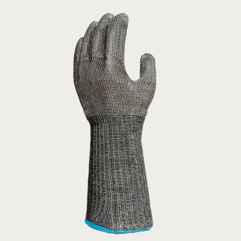 1 шт. анти-режущие перчатки 316L нержавеющая сталь Защита руки ударопрочные защитные перчатки для ловли крабов рыба, морепродукты резка мяса - Цвет: Серый