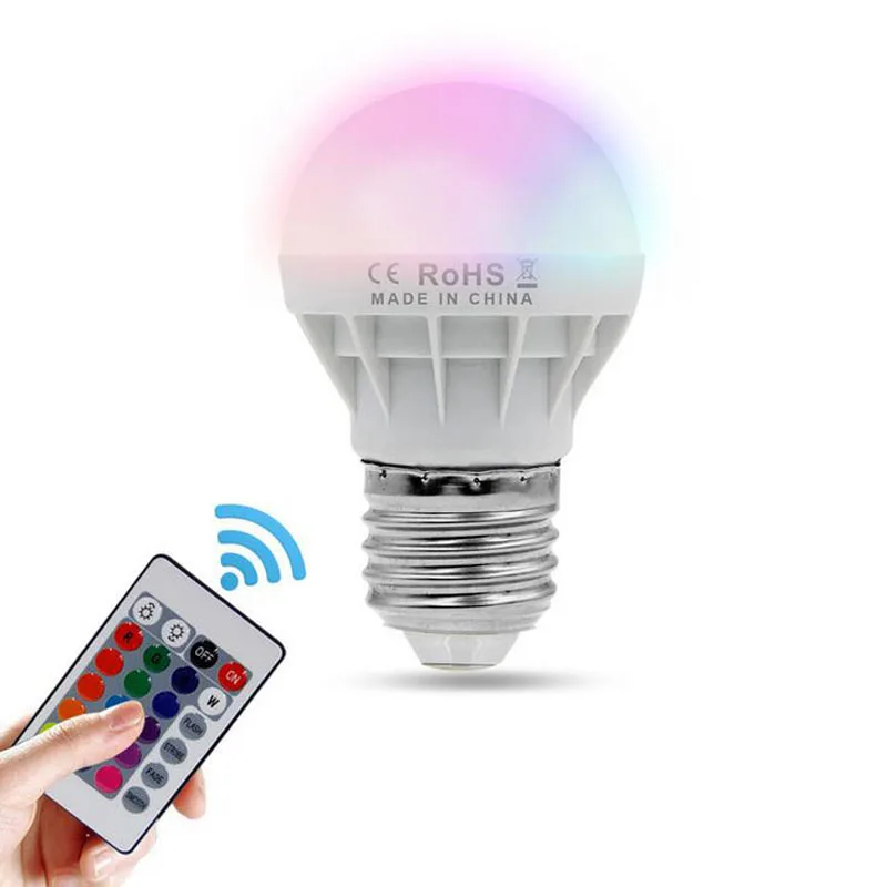 ZUCZUG светодиодные лампы RGB AC85 265V E27 E26 прожекторы сценические ночные светильники