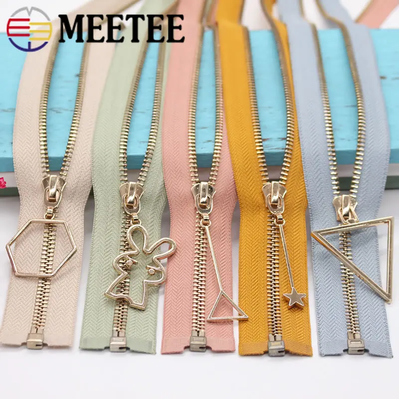 Meetee 5 #50 80 см металлический ползунок на молнии с открытым концом для рукоделия