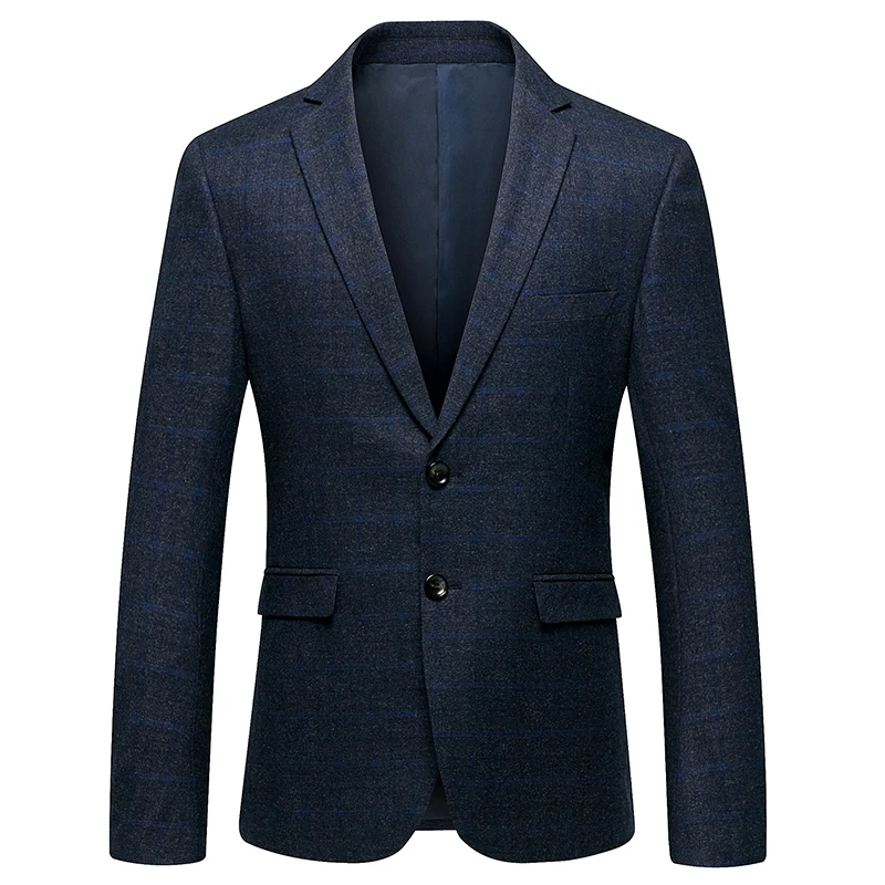 

2019 Spring British Style Classics Business Jacket Blazer Men Casual Male Wool Blazers Men's Blazer Slim Fit Coats