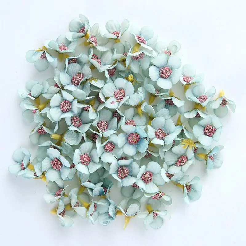 10Pcs/Set 2cm Multicolor Mini Artificial Daisy Flower Heads Sunflower For Wreath DIY Scrapbooking Wedding Party Decoration