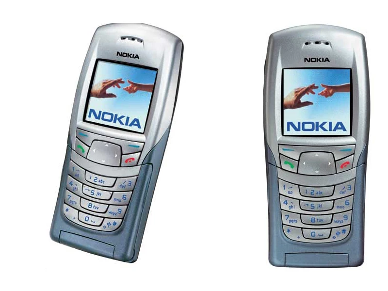 Разблокированный Nokia 6108 GSM 850mAh золотистый отремонтированный старый Флип Мобильный телефон Функция только английский и китайский langauge