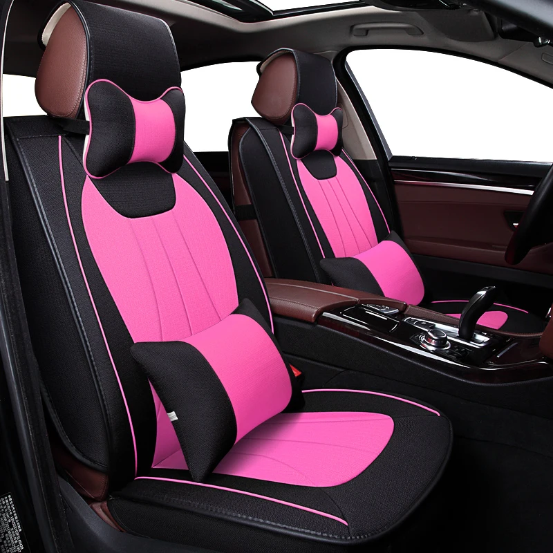 

KOKOLOLEE Flax Car Seat Covers For Nissan Qashqai Note Murano March Teana Tiida Almera X-trai auto accessories car seats protect