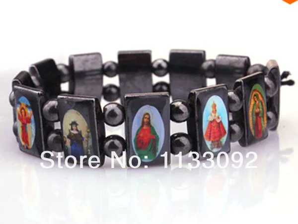 12 шт микс 6 цветов в перекрестных коробках 4 мм четки с бусинами ожерелье с крестом медальон Дева Мария для женщин мужчин молитва католические украшения
