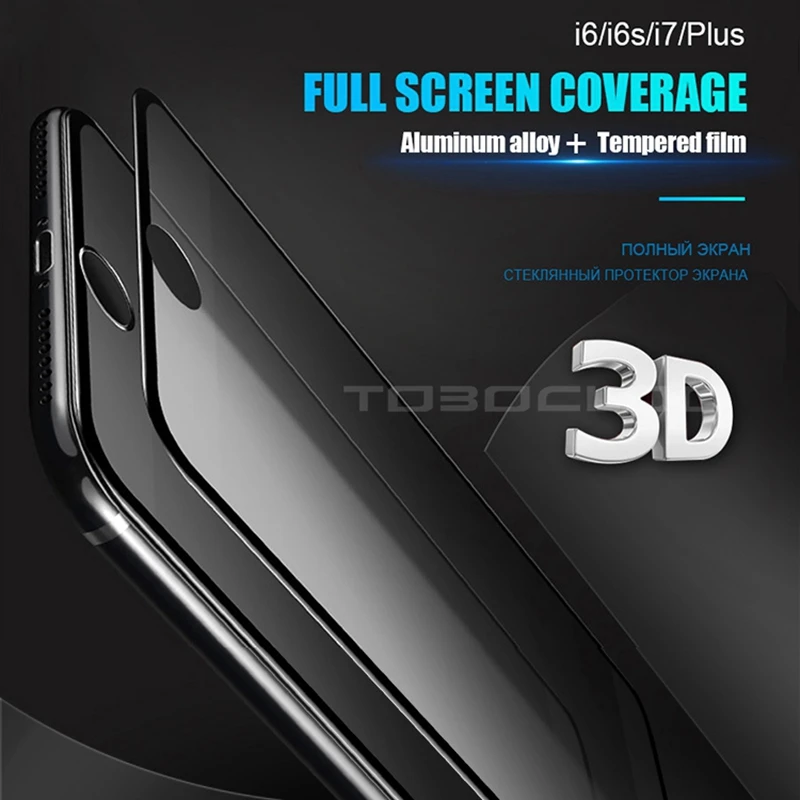 TOBOCLOO закаленное стекло для iPhone 6 6s 7 8 Plus защитная пленка премиум класса 3D полная
