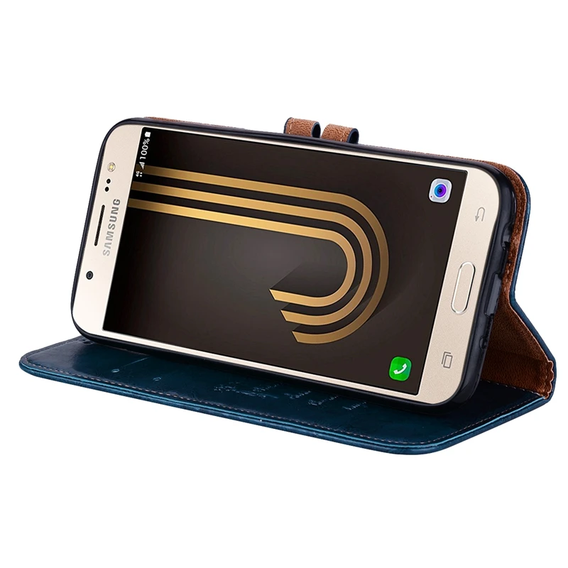 Винтажный кожаный чехол бумажник для Samsung Galaxy J3 J5 J7 2016 2017 J3PRO J5PRO J7PRO PRO NEO NXT J701Flip Cover