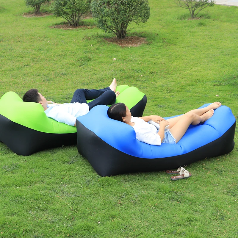  Fast Inflatable Beach Chair Outdoor Camping Sofa banana Sleeping lazy Bag laybag Air Bed Sofa chair