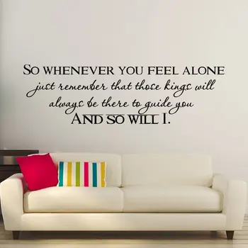 

2018 Wall Stickers For Kids Rooms Adesivo De Parede So Whenever You Feel Alone Mufasa Wall Sticker Vinyl Home Decor Room M199