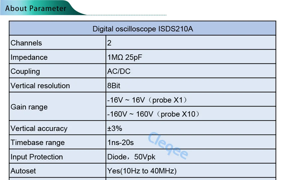 ISDS210A на основе ПК USB портативный цифровой осциллограф 2 канала 40 м 100 мс/с анализатор БПФ