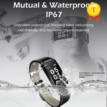 

2018 IP67 Waterproof Blood Pressure Monitor Heart Rate sports Smart Band wristband Bracelet Bluetooth Smartband For Iphone x