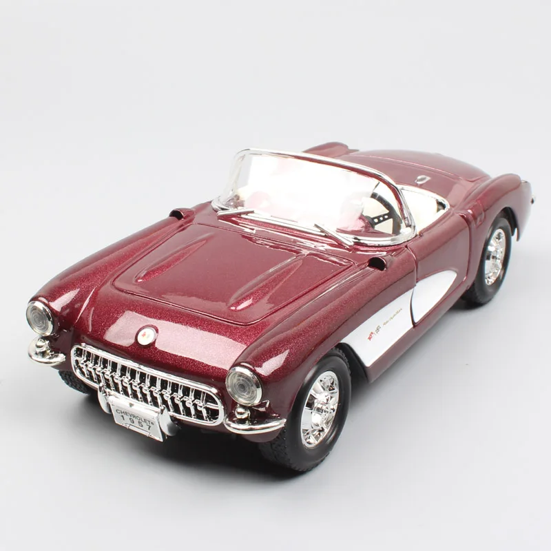 1/24 масштаб классический старый GM Chevrolet Corvette C1 Vette StingRay 1957 литые машины Модель thumbnails колеса для детских игрушек