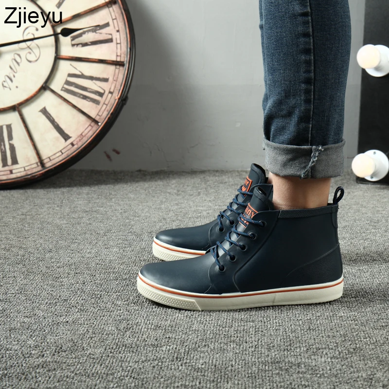 

fashion rainboots slip water shoes fishing boots short rubber rain boots man bot garden boots Men Lovers Shoes 866