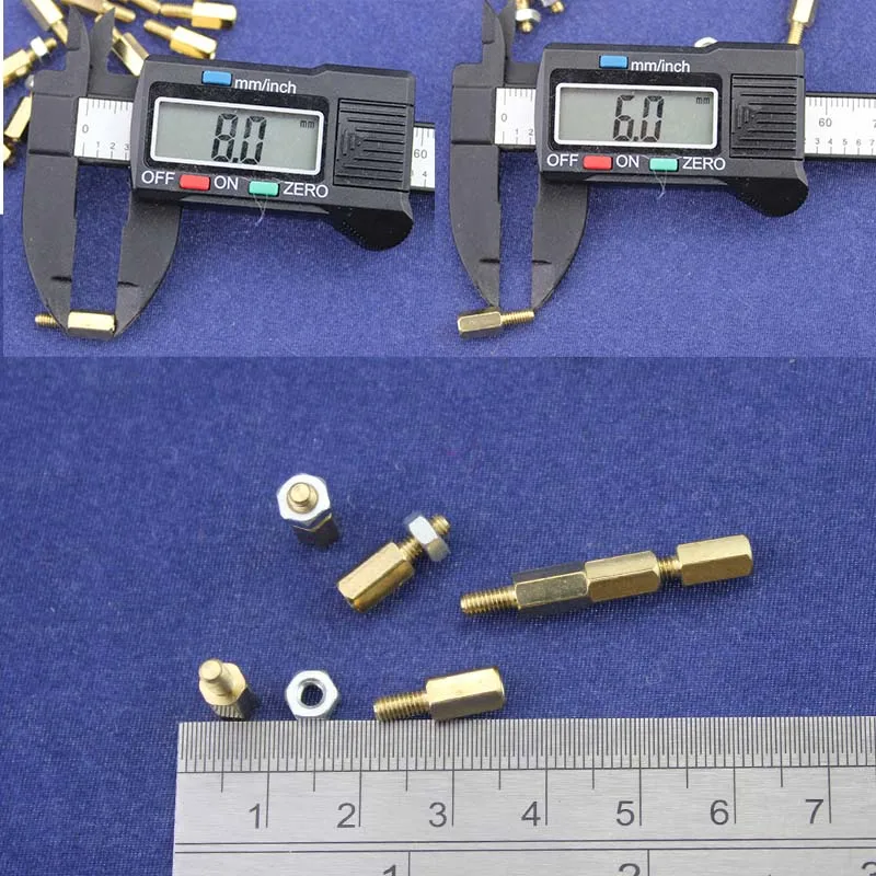 

20 sets M3 6x8mm Hex Screw and Nut Set Copper Support Pole Fasteners PCB Board Screw For DIY