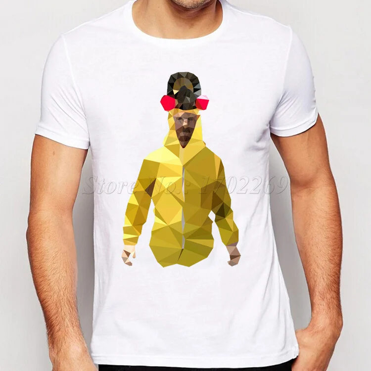 

2018 Hispter Breaking Bad Men t shirt Fashion Diamond Design Short Sleeve Tops Funny Jessie Mr. White Cook Printed Basic Tee
