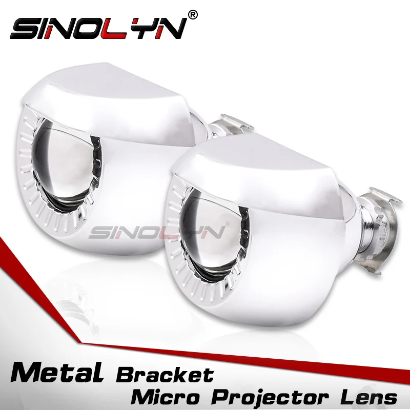 Lente de Automóveis Luzes do Carro Sinolyn Farol Lentes Bi-xenon Hid Projetor 1.8 Automobiles Acessórios Retrofit Uso h1 Lâmpadas h4 h7