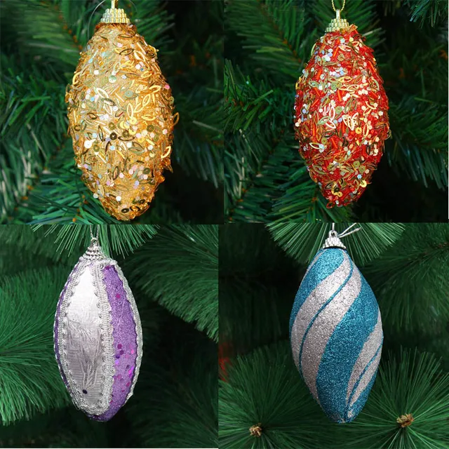 5pcs 11cm High Quality Oval Rugby Christmas Tree Pendant For 5pcs 11cm High Quality Oval Rugby Christmas Tree Pendant For Christmas Party Holiday Tree Venue Hanging Decoration New - 5pcs 11cm High Quality Oval Rugby Christmas Tree Pendant For