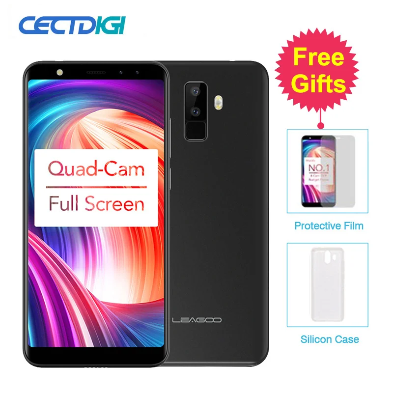 Leagoo M9 5 &quot18:9 полный Экран четыре камеры Android 7 0 MT6580A 4 ядра 2 Гб Оперативная память 16