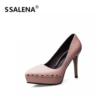

Women Pointed Toe Platform Pumps Women Fashion Super High Heels Single Shoes Women Thin Heel Shallow Wedding Shoes AA60708