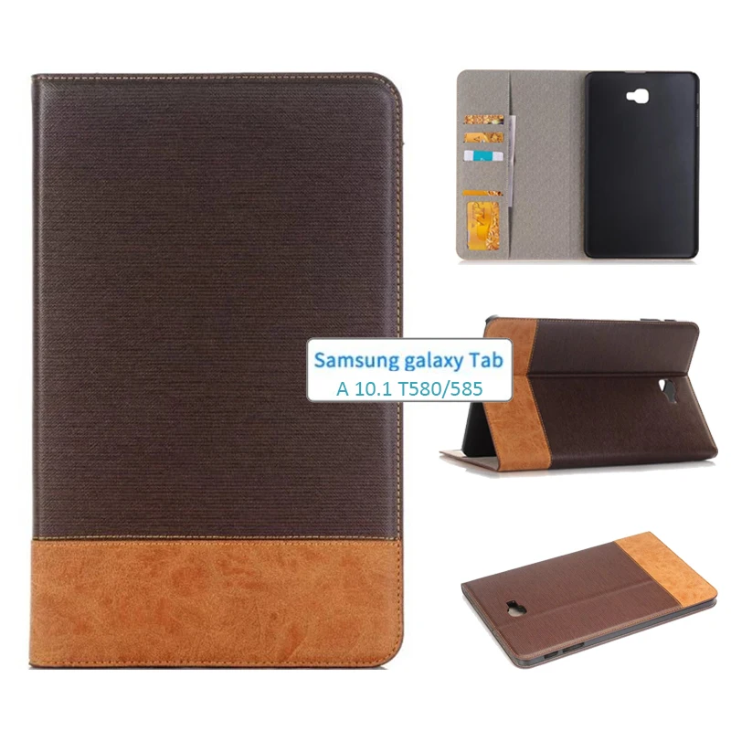 

New Tab A A6 10.1 SM T580 T585 T587 Luxury Retro Leather Case Cover - For Samsung Galaxy Tab A 10.1 Tablet multi stand case