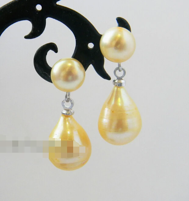 

FREE SHIPPING>>> free shipping 12512 Champagne Teardrop Freshwater Pearl Dangle Earring