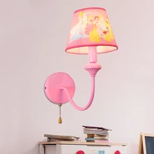 Настенные светильники, милый современный мультяшный детский прикроватный светильник, бра, креативное освещение для спальни, для маленьких девочек, для детей, для принцессы, декор для комнаты