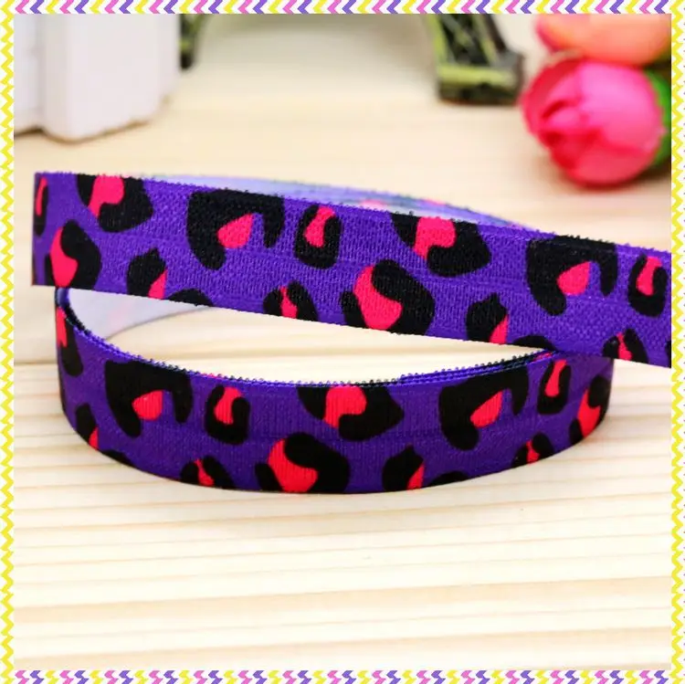 

5/8 inch Free shipping Elastic FOE leopard printed headband headwear diy hair band wholesale OEM H3819