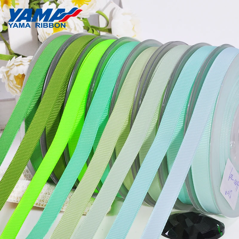 YAMA 6 9 13 16 19 22 мм Grosgrain лента 100 ярдов/лот Темно зеленый светильник оптовая продажа