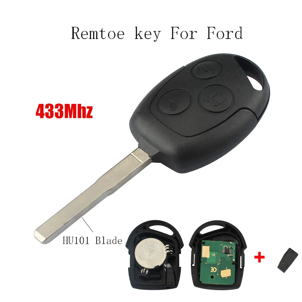 

433Mhz Remote key Transponder 4D63/4D60 Chip For Ford Focus Fiesta Fusion C-Max For Ford Mondeo Galaxy C-Max S-Max Original key