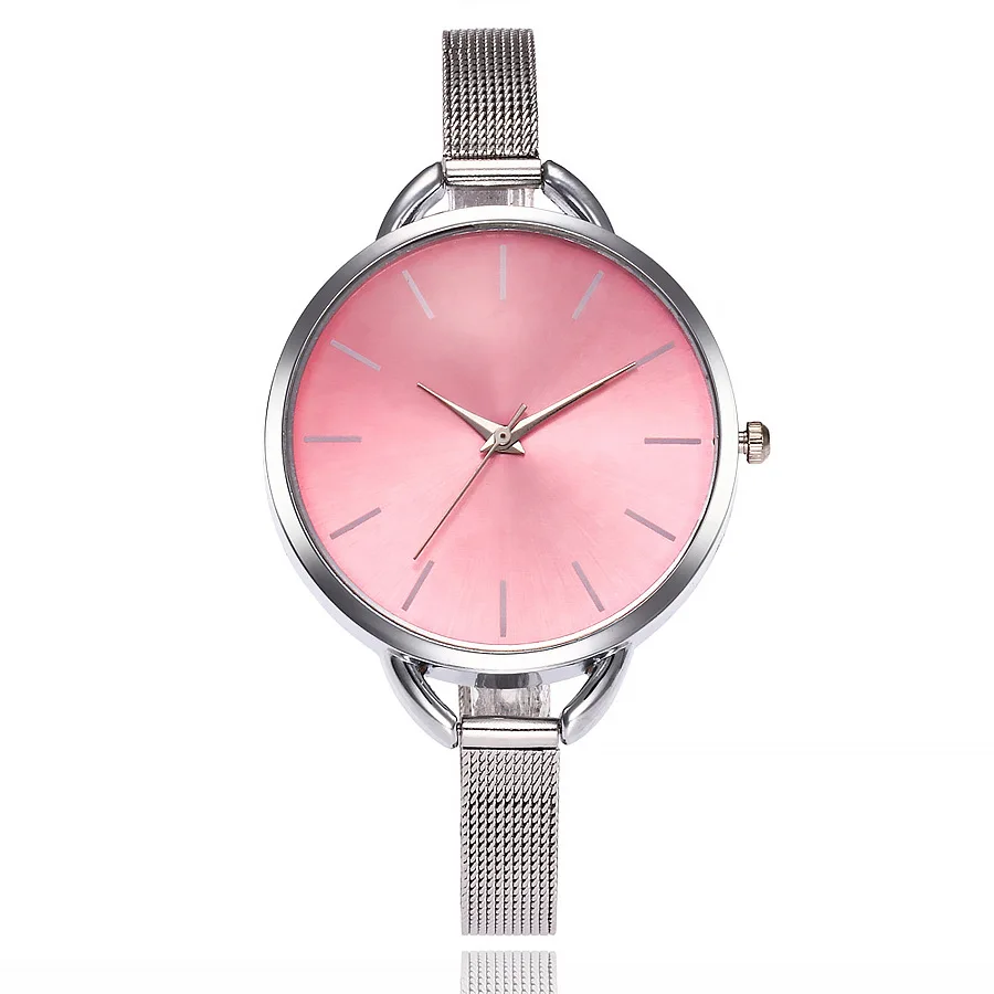 Relojes Mujer простые часы женские часы модные из нержавеющей стали сетки женские часы-браслет Кварцевые часы Montre Femme
