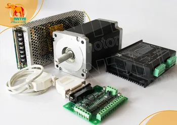 

[DE STOCK]1Axis cnc router Nema34 12N.m(1700oz-in) 6A Stepper Motor 85BYGH450C-060 & Driver DQ860MA 80V7.8A+Power Supply CNC