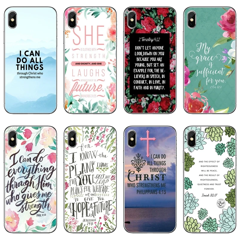 

Bible verse Philippians Jesus Christ Christian For Huawei Mate 8 9 10 20 P8 P9 P10 P20 pro Lite plus P Smart Mini Soft case