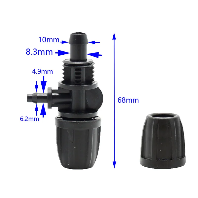 Садовый шланг тройник 8/11 к 4/7 соединителю орошения 1/" до 3/8 тройник Тройник тройник 3 способа подключения шланга адаптер 5 шт