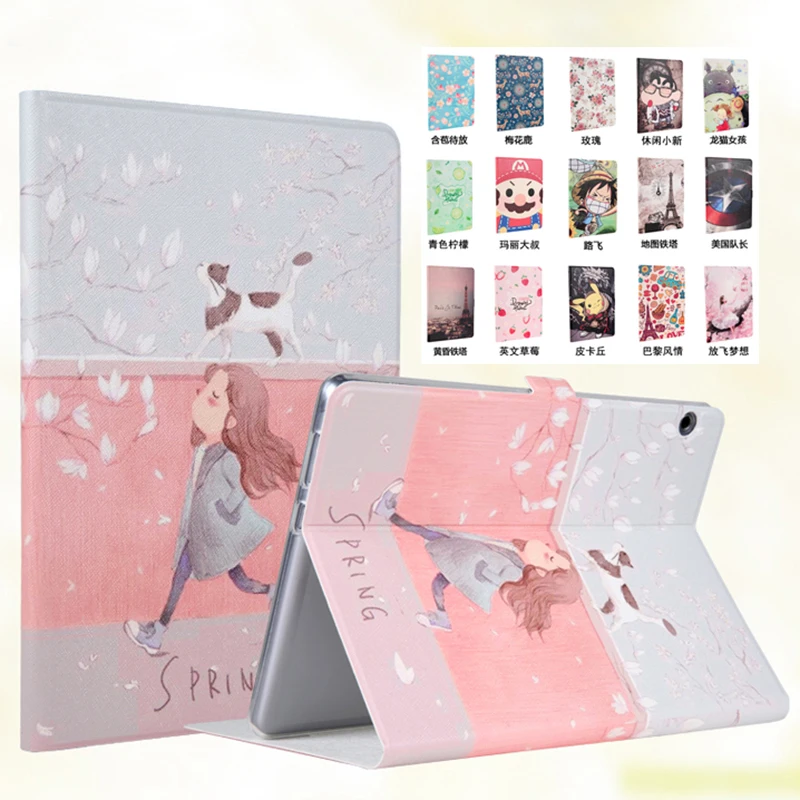 

Lovely Cartoon Soft Silicone Stand Leather Case Cover For Huawei Mediapad T3 10 AGS-W09 AGS-L09 AGS-L03 9.6" inch Tablet PC