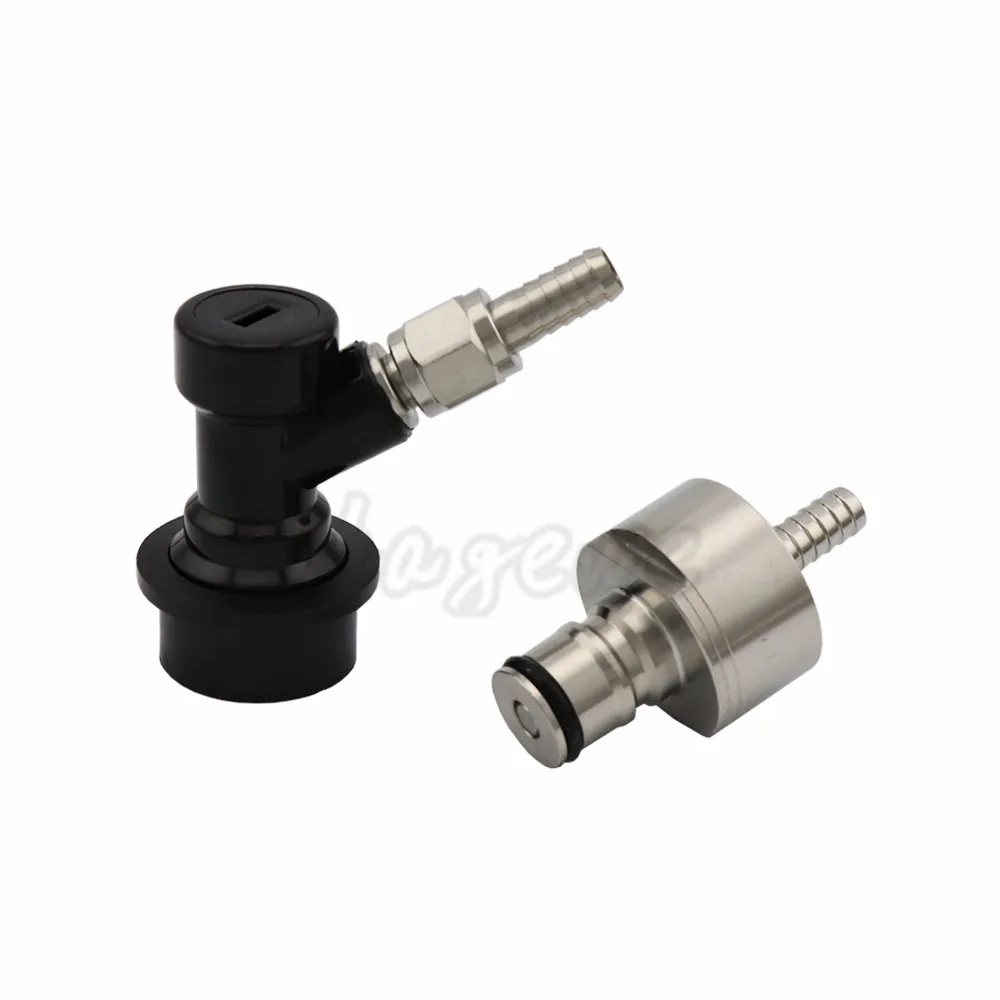 Home brewing Stainless Steel Carbonation Cap Carbonator-Liquid & Gas Ball Lock Disconnect -14Barb with Swivel Nut (10)