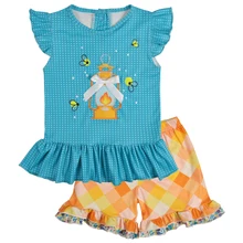 Baby Girls outfit Set CONICE NINI bee Pattern Girls Boutique Children Clothing Summer Kids Girl Clothes 2GK902-1075