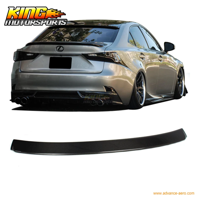 Fit 14 16 Lexus IS250 IS350 IKON Style Rear Roof Spoiler Carbon Fiber