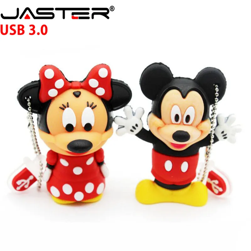 

JASTER Cartoon Hot Usb 3.0 high speed Cartoon Minnie Mickey USB flash drive 64GB 32GB 16GB 8GB 4GB pen drive actual capacity