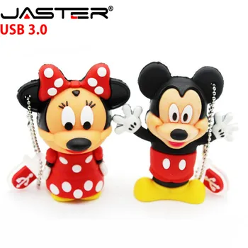 

JASTER Cartoon Hot Usb 3.0 high speed Cartoon Minnie Mickey USB flash drive 64GB 32GB 16GB 8GB 4GB pen drive actual capacity