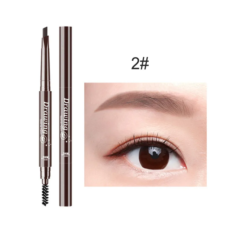 Double Ended Eyebrow Pencil Waterproof Long Lasting No Blooming Rotatable Triangle Eye Brow Tatoo Pen Eye brow Makeup Set Beauty