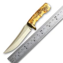 Фирменный охотничий нож с фиксированным лезвием, нож с Медной головкой+ бионическая ручка, тактический нож, нож для выживания на открытом воздухе, инструмент для повседневного использования+ оболочка