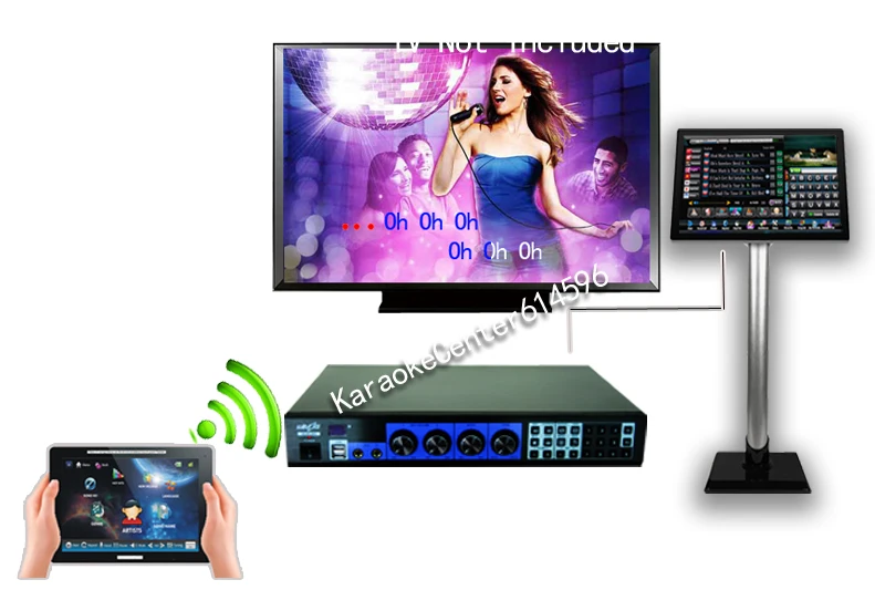 

High-end Karaoke System 6TB KaraokeMachine + 19"Touch screen+ Wireless Touch control, Support Tablet/ipad/iphone