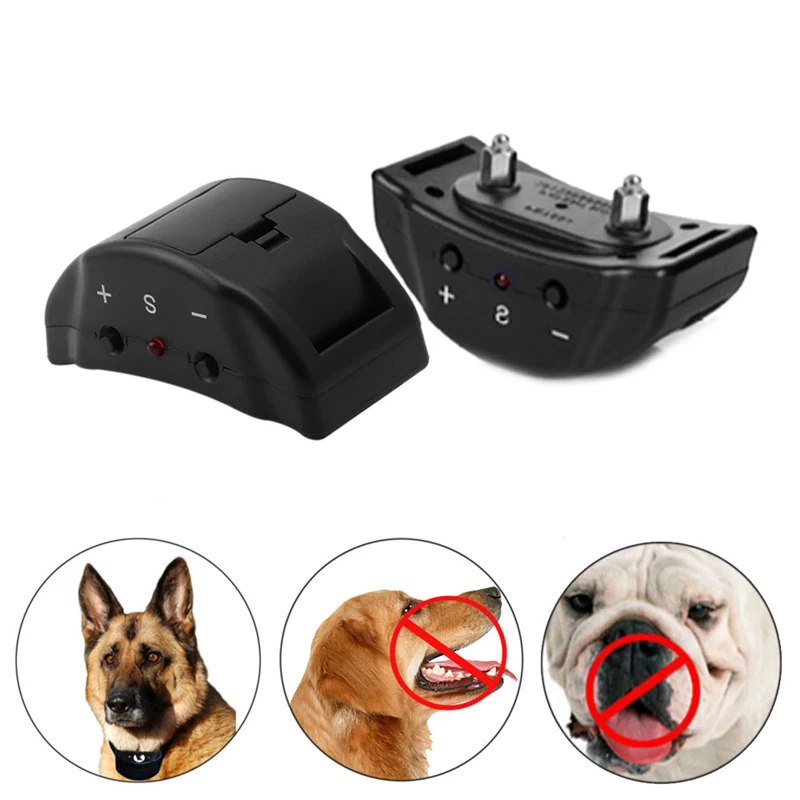 Pet Dog Training Ultrasonic Electric Remote Control Anti Bark Collar No