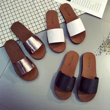 Женские тапочки; Повседневная пляжная обувь на плоской подошве; летние тапочки на плоской нескользящей подошве; женская домашняя обувь на платформе;#40