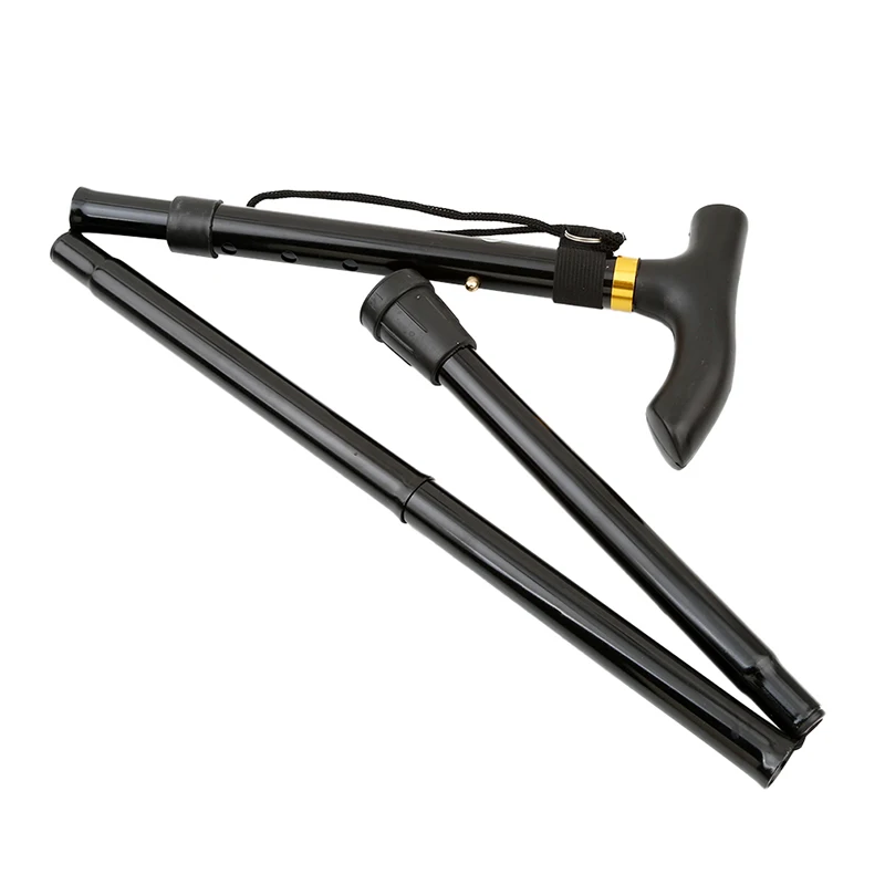 

Brand 1*Outdoor Hiking Tools Stick Aluminum Alloy Metal Folding Cane Walking Sticks Non Slip Rubber Base Stick Free Shipping