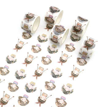 

1 PCS Creativity Cartoon Girl Washi Tape DIY Decoration Scrapbooking Planner Masking Tape Adhesive Tape Stationery 7m*30mm