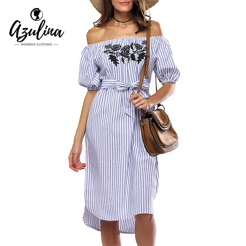 Off shoulder summer dresses BeAvant Off shoulder ruffle summer dress High waist sash bow yellow casual dress Backless beach streetwear short dress vestidos - (L) for $34 - Compare prices of products in Clothing from Online Stores in Australia. Save with bigframenetwork.ga!