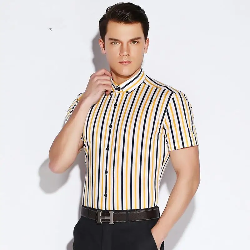 Aliexpress.com : Buy Brand New Classic Striped Shirt Men Casual Cotton ...